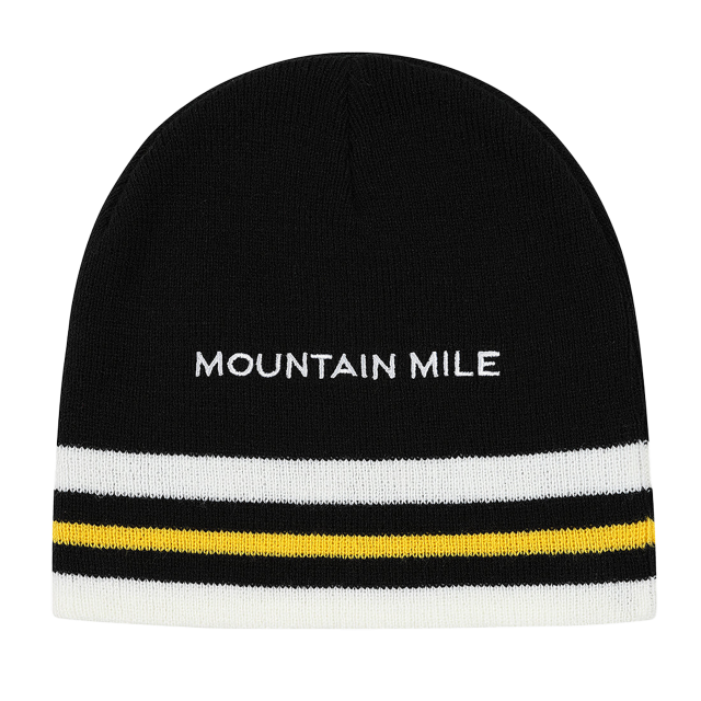 392JB-IOM MOUNTAIN MILE JET BLACK BEANIE